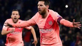 Con dos goles de Messi Con dos goles de Messi