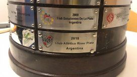 La placa con River campeón de la Copa Libertadores 2018 La placa con River campeón de la Copa Libertadores 2018