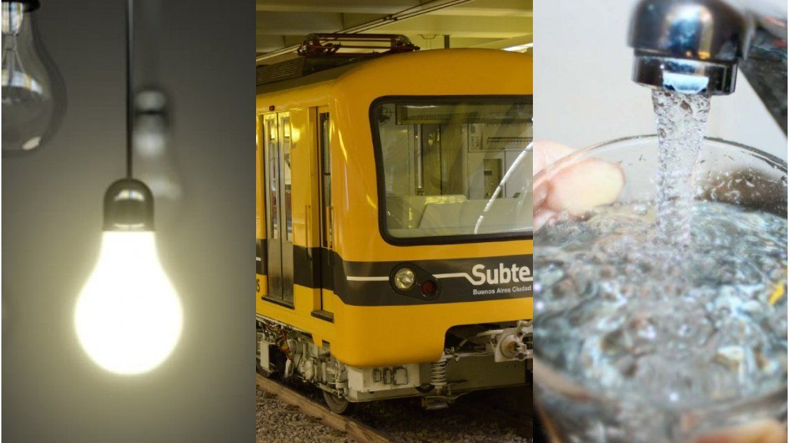 Luz, subte y agua: se vienen nuevos aumentos para los primeros meses de 2019