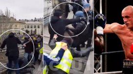 Francia: un boxeador se enfrentó a la policía para defender a los chalecos amarillos Francia: un boxeador se enfrentó a la policía para defender a los chalecos amarillos