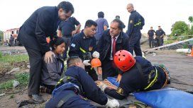 Daniel Scioli durante el rescate de Vanesa Daniel Scioli durante el rescate de Vanesa