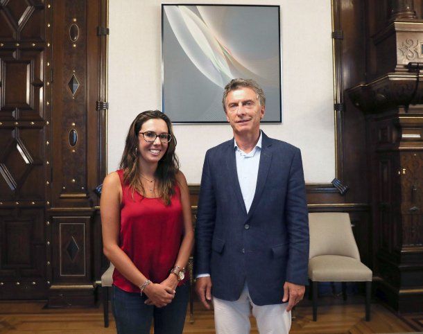     Elisa Trotta Gamus and Mauricio Macri