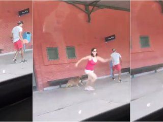 Así pegó un salto la mujer que abandonó a su perro Así pegó un salto la mujer que abandonó a su perro
