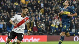 El Pity Martínez celebraba ante la impotencia de Izquierdoz El Pity Martínez celebraba ante la impotencia de Izquierdoz