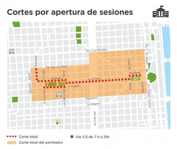 Los cortes por la apertura de sesiones<br>