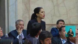Laura Alonso acusó a La Cámpora de llevar al recinto a la diputada que interrumpió la sesión Laura Alonso acusó a La Cámpora de llevar al recinto a la diputada que interrumpió la sesión