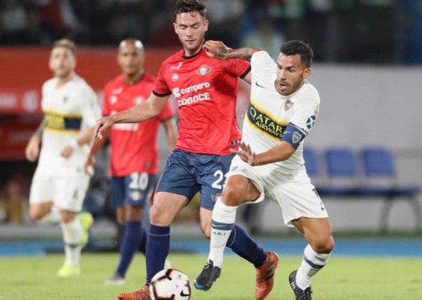 <p>Tevez fue titular y capitán (Foto: Prensa Boca)</p>