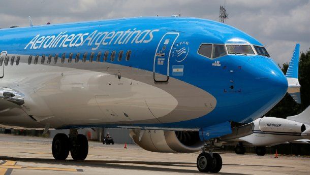 Uno de los 5 Boeing 737-8 MAX que integran la flota de Aerolíneas Argentinas