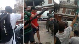 Con una ráfaga de tiros al aire Con una ráfaga de tiros al aire
