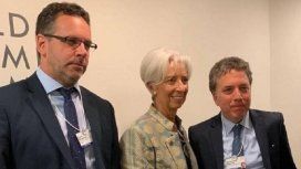 Guido Sandleris, Christine Lagarde y Nicolás Dujovne Guido Sandleris, Christine Lagarde y Nicolás Dujovne