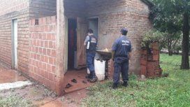 La vivienda de Cintia, donde se produjo el asesinato (foto: Policía de Misiones) La vivienda de Cintia, donde se produjo el asesinato (foto: Policía de Misiones)