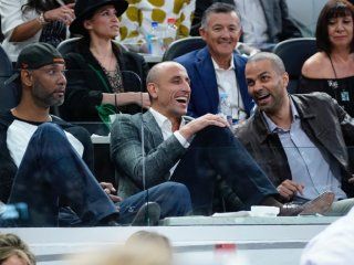 Manu, junto a Tim Duncan y Tony Parker (Foto: @Spurs) Manu, junto a Tim Duncan y Tony Parker (Foto: @Spurs)