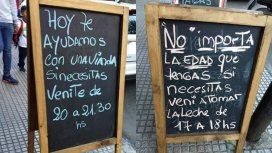 Solidaridad ante la crisis: entregan viandas a personas necesitadas en un restaurante de La Boca Solidaridad ante la crisis: entregan viandas a personas necesitadas en un restaurante de La Boca