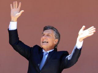 Mauricio Macri en el balcón de la Casa Rosada Mauricio Macri en el balcón de la Casa Rosada