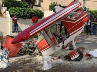 Así quedó la avioneta (foto: La Teja) Así quedó la avioneta (foto: La Teja)