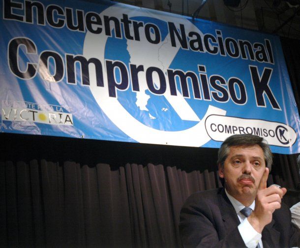 Alberto Fernández en durante la campaña de las legislativas 2005