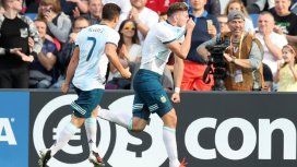 Gaich festeja su gol, el primero de Argentina (Foto: @Argentina). Gaich festeja su gol, el primero de Argentina (Foto: @Argentina).