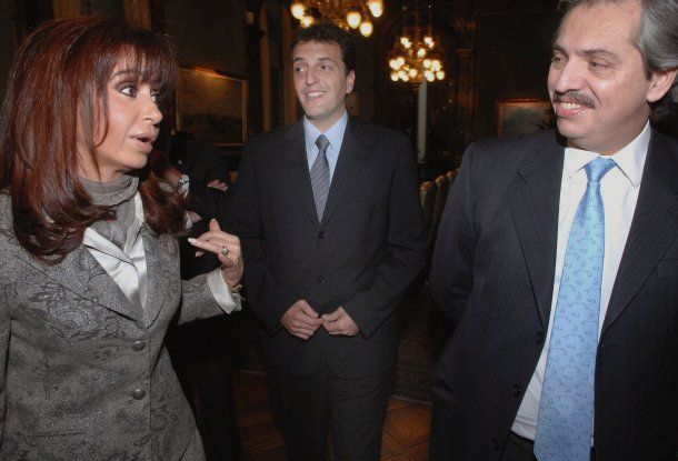 Cristina Kirchner, Sergio Massa y Alberto Fernández<br>