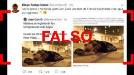 Es falso que Juan Carr mostró una foto de un indigente y afirmó que era en la Argentina Es falso que Juan Carr mostró una foto de un indigente y afirmó que era en la Argentina