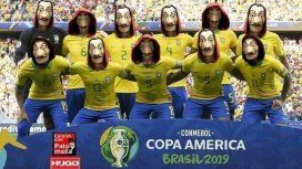 Uno de los memes más retuiteados es el del equipo de Brasil con las máscaras de los ladrones de La casa de papel Uno de los memes más retuiteados es el del equipo de Brasil con las máscaras de los ladrones de La casa de papel