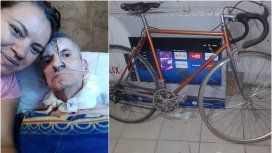 Claudia, su papá José Luis y la bicicleta que buscan con desesperación Claudia, su papá José Luis y la bicicleta que buscan con desesperación