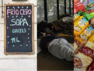 complicados por la crisis, reparten comida y ropa en su bar para ayudar al que esta peor complicados por la crisis, reparten comida y ropa en su bar para ayudar al que esta peor