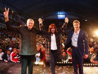 José Luis Gioja, Cristina Kirchner y Sergio Uñac José Luis Gioja, Cristina Kirchner y Sergio Uñac