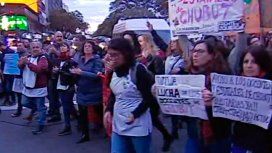 Corte y protesta en el Obelisco de docentes de Chubut Corte y protesta en el Obelisco de docentes de Chubut