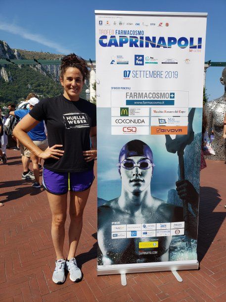 Pilar fue cuarta en la mítica carrera Capri-Nápoles y festejó en Italia