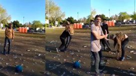 Festejo a lo bestia: así fue la extraña pelea al final de la fiesta por el torneo de rugby Festejo a lo bestia: así fue la extraña pelea al final de la fiesta por el torneo de rugby