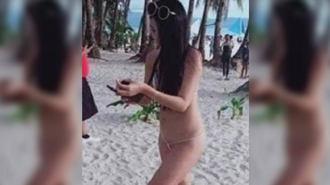Una turista fue detenida en una playa de Filipinas por usar un bikini erótico