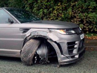 el kun agüero choco cuando iba a entrenar: asi quedo su camioneta el kun agüero choco cuando iba a entrenar: asi quedo su camioneta