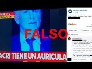 es falso que macri tenia un auricular durante el debate presidencial es falso que macri tenia un auricular durante el debate presidencial