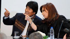 Cristina Kirchner, junto a Evo Morales Cristina Kirchner, junto a Evo Morales