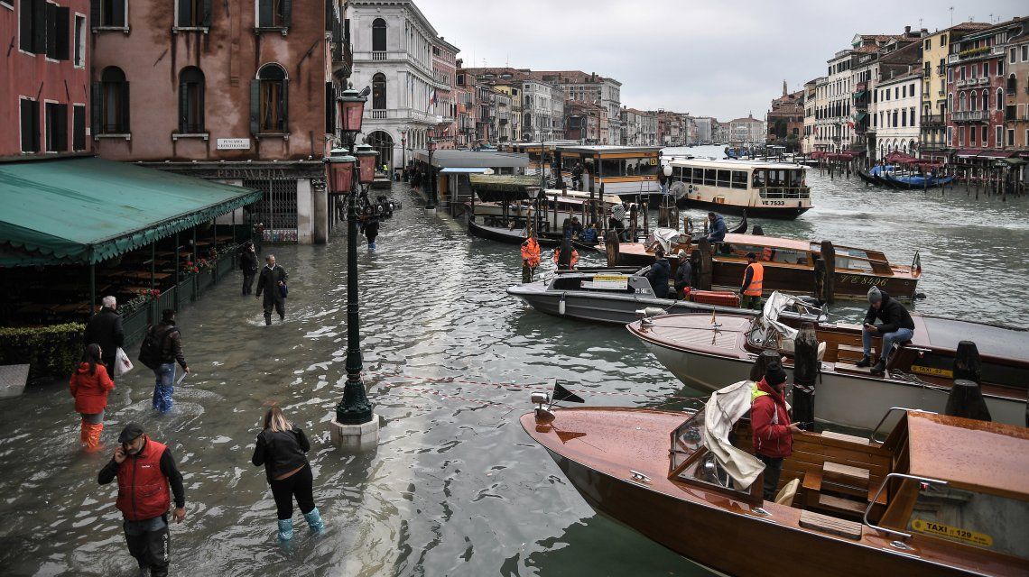 Devastación apocalíptica: el 80 por ciento de Venecia está bajo el agua
