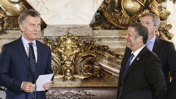 Mauricio Macri el día de la asunción de Adolfo Rubinstein como ministro