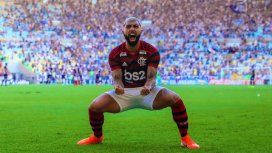 Gabigol celebra el empate ante River Gabigol celebra el empate ante River