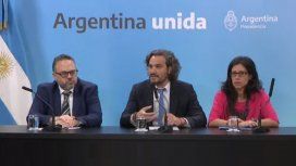 Matís Kulfas, Santiago Cafiero y Paula Español Matís Kulfas, Santiago Cafiero y Paula Español