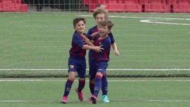 VIDEO: Thiago Messi metió un gol en las inferiores de Barcelona y se hizo viral VIDEO: Thiago Messi metió un gol en las inferiores de Barcelona y se hizo viral