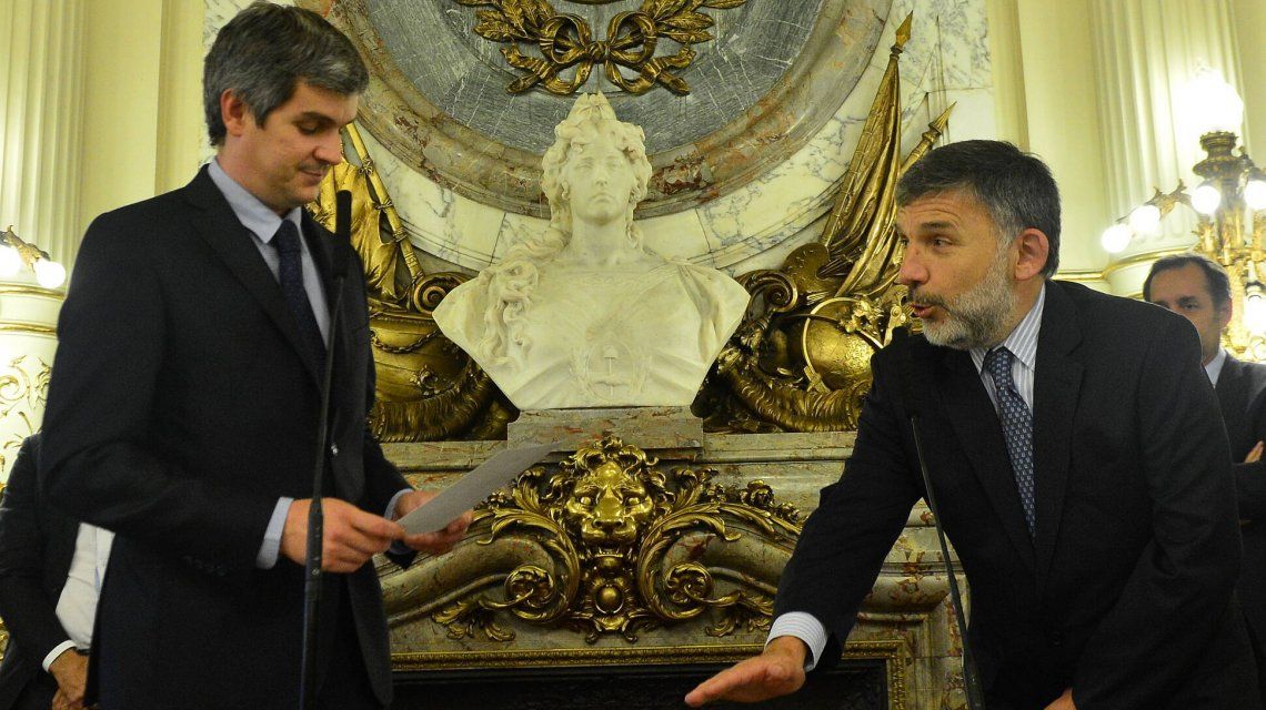 Jorge Grecco al jurar en Casa de Gobierno