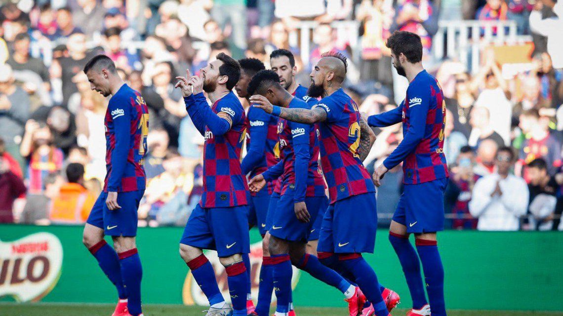 Con cuatro goles de Messi, Barcelona apabulló al Eibar