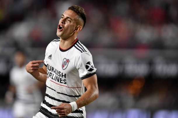 Borré festeja su gol ante Estudiantes