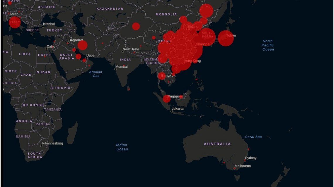 Mapa mundial del coronavirus: contagiados y muertos por la pandemia
