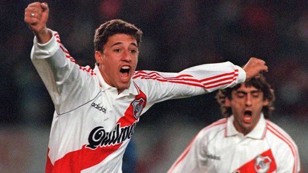 Hernán Crespo fue campéon con River de la Copa Libertadores en 1996