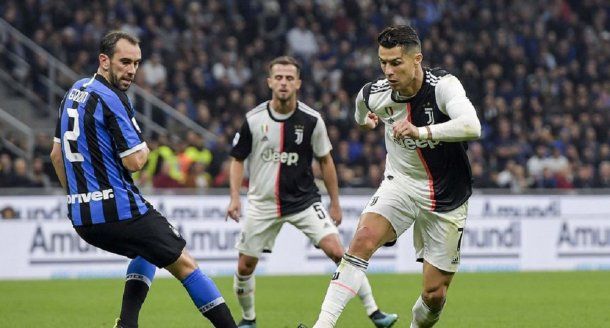 Cristiano Ronaldo jugando contra el Inter con público algo que no pudo suceder este fin de semana por la pandemia de coronavirus