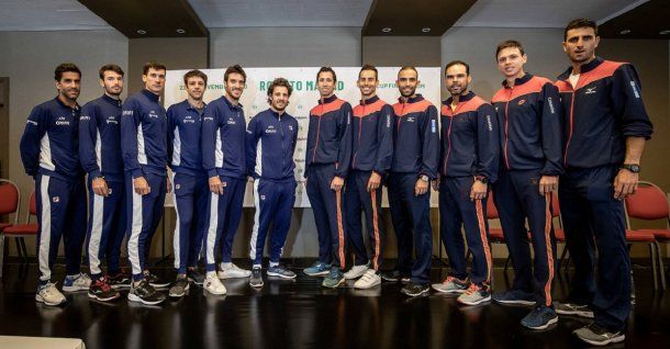 Los equipos de Copa Davis de Argentina y Colombia