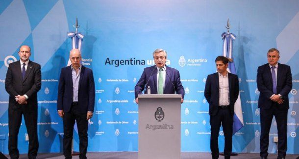 Como en la primera conferencia de prensa cuando anunció el inicio de la cuarentena, el presidente Alberto Fernández estará acompañado por Axel Kicillof y Horacio Rodríguez Larreta  