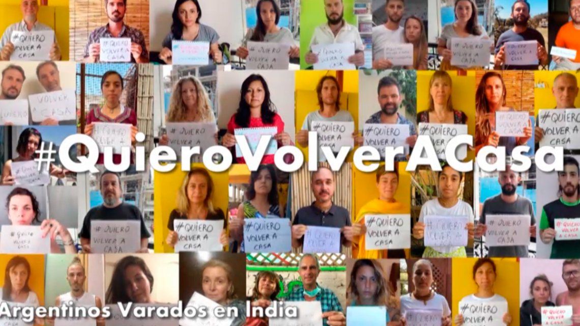 El video de los argentinos varados en India