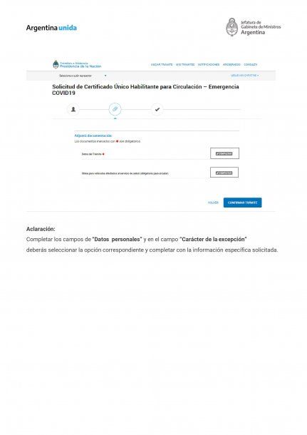 Donde dice “Carácter de la excepción” deberás seleccionar la opción correspondiente