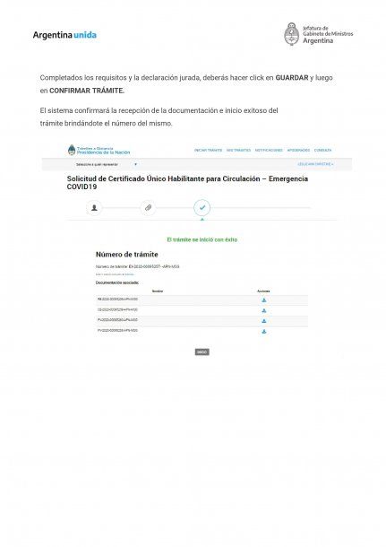 Tras cargar los datos y documentación, hay que pulsar